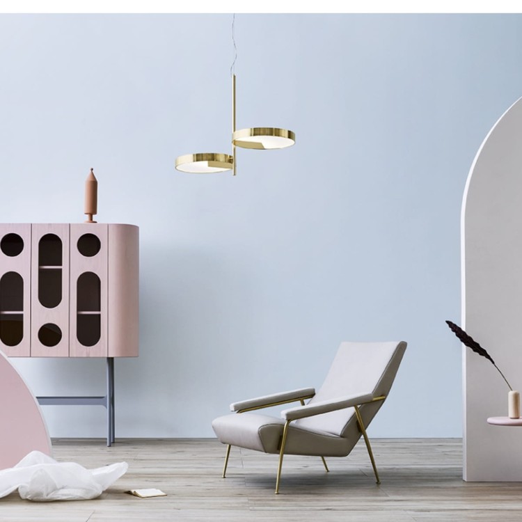 Lampa wisząca MOONLIGHT satin brass - MM Lampadari