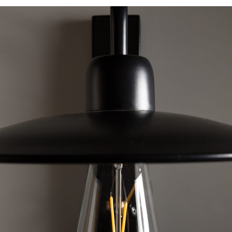 Lampa ścienna FOUK czarna - Dutchbone