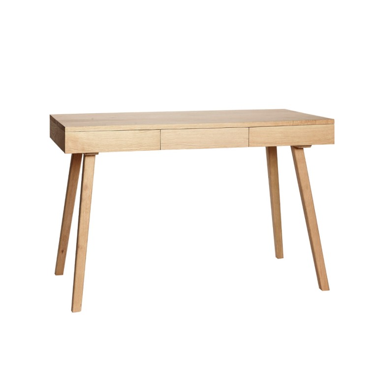 Biurko NATURE, oak / FSC z 3 szufladami - Hübsch