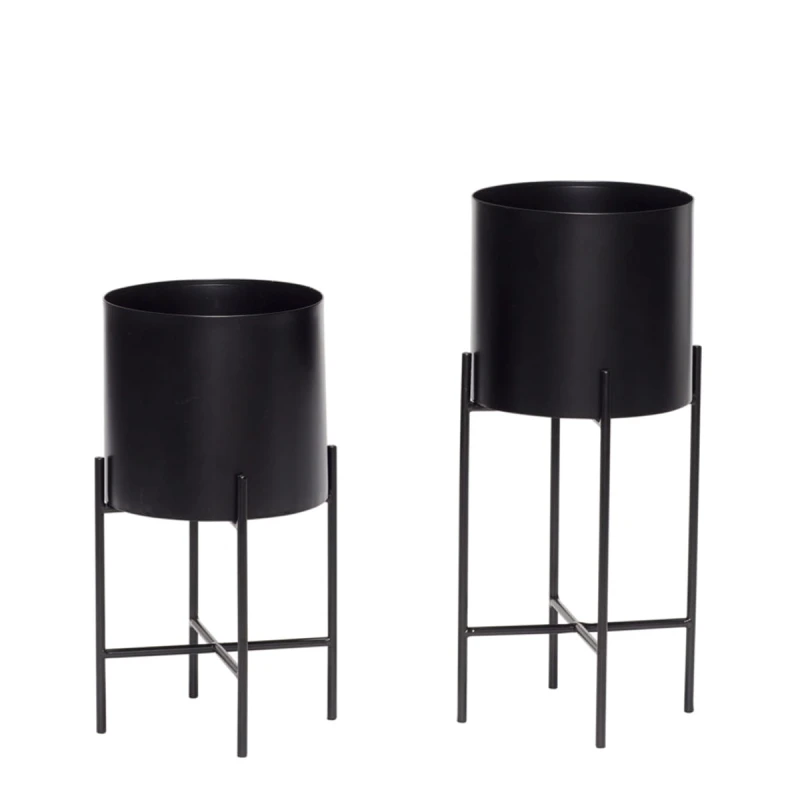 Zestaw donic na nóżkach czarny - Hübsch