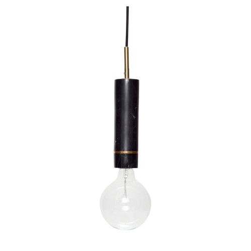 Lampa wisząca MARBLE RING czarna - Hübsch