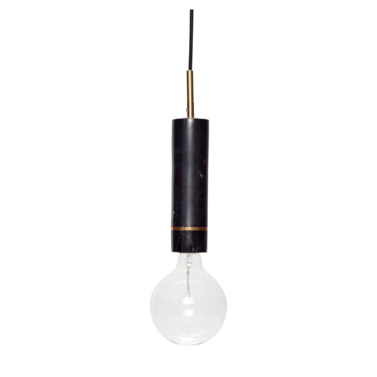 Lampa wisząca MARBLE RING czarna - Hübsch