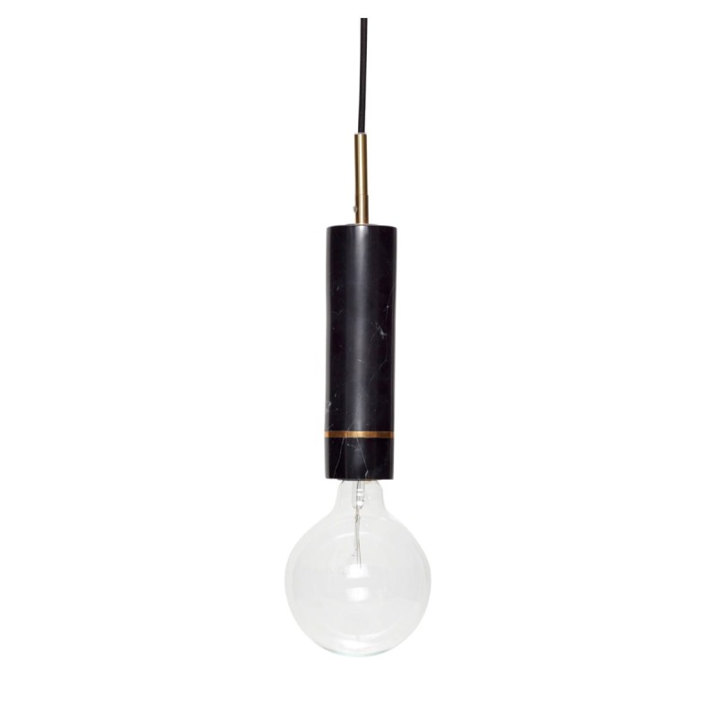 Lampa wisząca MARBLE RING czarna - Hübsch