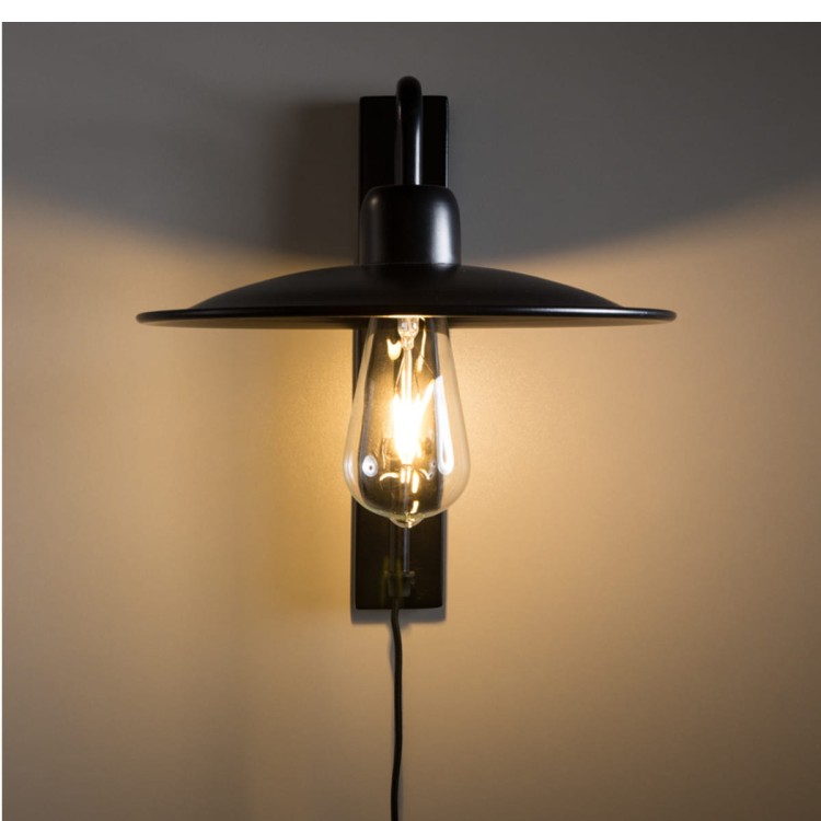 Lampa ścienna FOUK czarna - Dutchbone