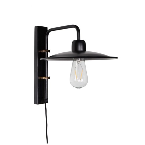 Lampa ścienna FOUK czarna - Dutchbone